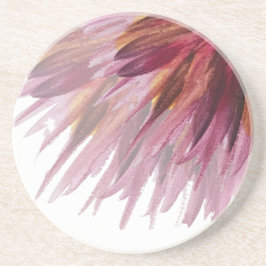 抽象芸術フローラ水彩手絵を描型 コースター