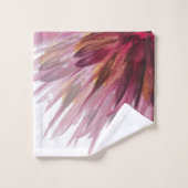 抽象芸術フローラ水彩手絵を描型 バスタオルセット (ウォッシュタオル)