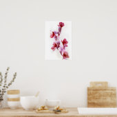 抽象芸術フローラ水彩画3 ポスター (キッチン)