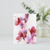 抽象芸術フローラ水彩画3 ポストカード (スタンド正面)