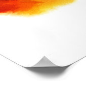 抽象芸術フローラ水彩画4 ポスター (角)