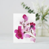 抽象芸術フローラ水彩画4 ポストカード (スタンド正面)