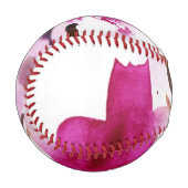 抽象芸術フローラ水彩画4 野球ボール (正面左)