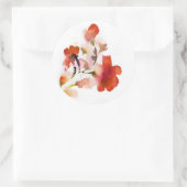 抽象芸術フローラ水彩画 ラウンドシール (バッグ)