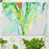 抽象芸術フローラ水彩花 キッチンタオル (折り畳み)