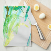 抽象芸術フローラ水彩花 キッチンタオル (四つ折り)