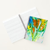 抽象芸術フローラ水彩花 ノートブック (内部)