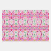 抽象芸術フローラ水絵画色 ラッピングペーパーシート (正面2)