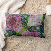 抽象芸術フローラ水絵画色sボホレトロ ランバークッション (ブランケット)