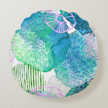 抽象芸術フローラ水色フローラ青白ピンク