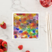 抽象芸術フローラ灯 スタンダードカクテルナプキン (インサイチュ)