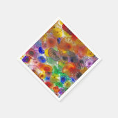 抽象芸術フローラ灯 スタンダードカクテルナプキン (角)