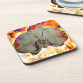 抽象芸術フローラ熱帯ラン絵を描キッド コースター (左側)