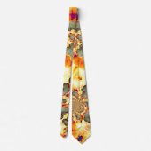 抽象芸術フローラ熱帯ラン絵を描キッド ネクタイ (裏面)