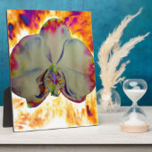 抽象芸術フローラ熱帯ラン絵を描キッド フォトプラーク (側面)