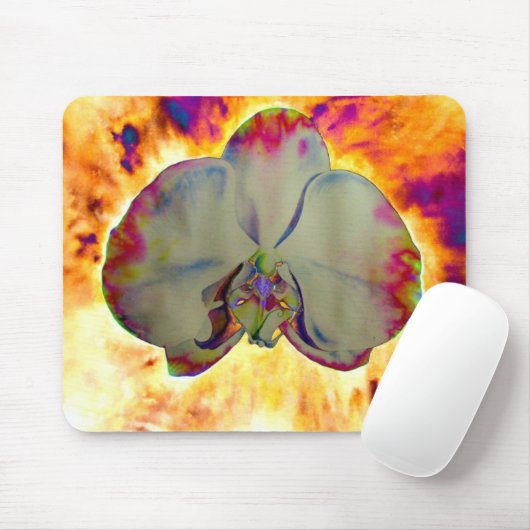 抽象芸術フローラ熱帯ラン絵を描キッド マウスパッド (マウス)
