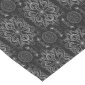 抽象芸術フローラ白黒 ミディアムテーブルランナー (コーナー)