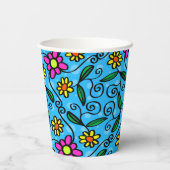 抽象芸術フローラ紙カップ 紙コップ (裏面)