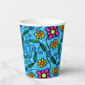 抽象芸術フローラ紙カップ 紙コップ (正面)