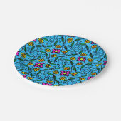 抽象芸術フローラ紙プレート ペーパープレート (アングル)
