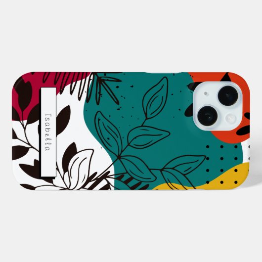 抽象芸術フローラ絵を描とカラフルのCase-Mate iP Case-Mate iPhoneケース (裏面 (横))