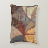 抽象芸術フローラ絵画リーフズバイノーマンワイアット アクセントクッション (裏面(縦))