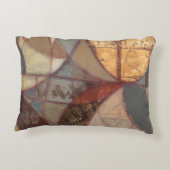 抽象芸術フローラ絵画リーフズバイノーマンワイアット アクセントクッション (裏面)