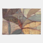 抽象芸術フローラ絵画リーフズバイノーマンワイアット キッチンタオル (横)