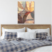 抽象芸術フローラ絵画リーフズバイノーマンワイアット キャンバスプリント (インサイチュ (寝室))