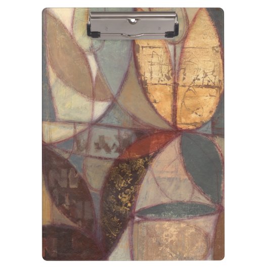 抽象芸術フローラ絵画リーフズバイノーマンワイアット クリップボード (正面)