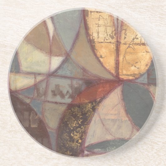 抽象芸術フローラ絵画リーフズバイノーマンワイアット コースター (正面)