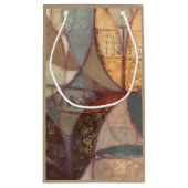 抽象芸術フローラ絵画リーフズバイノーマンワイアット スモールペーパーバッグ (裏面)