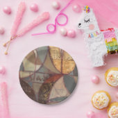 抽象芸術フローラ絵画リーフズバイノーマンワイアット ペーパープレート (パーティー)