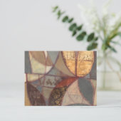 抽象芸術フローラ絵画リーフズバイノーマンワイアット ポストカード (スタンド正面)