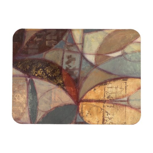 抽象芸術フローラ絵画リーフズバイノーマンワイアット マグネット (横)