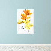 抽象芸術フローラ背景 キャンバスプリント (インサイチュ (ウッドフロア))