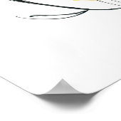 抽象芸術フローラ背景 ポスター (角)