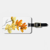 抽象芸術フローラ背景 ラゲッジタグ (正面横)