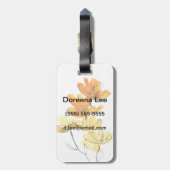 抽象芸術フローラ背景 ラゲッジタグ (裏面縦)