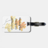 抽象芸術フローラ背景 ラゲッジタグ (裏面横)