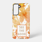 抽象芸術フローラ良い引用文を見るかわいらし SAMSUNG GALAXYケース (裏面)