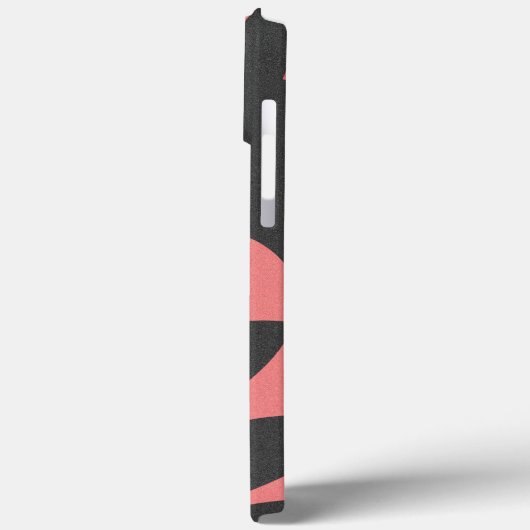 抽象芸術フローラ花びらピンクとグレーエレガント Case-Mate iPhoneケース (裏面 / 左)