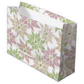 抽象芸術フローラ花ロマンチックなパターンcartoon p ラージペーパーバッグ (正面アングル)