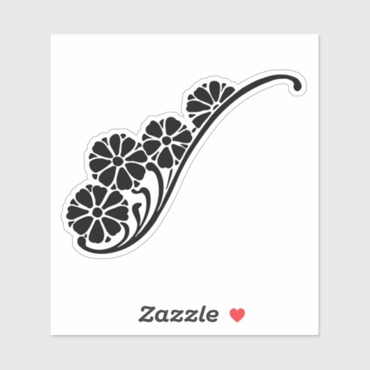 抽象芸術フローラ花 シール (シート)