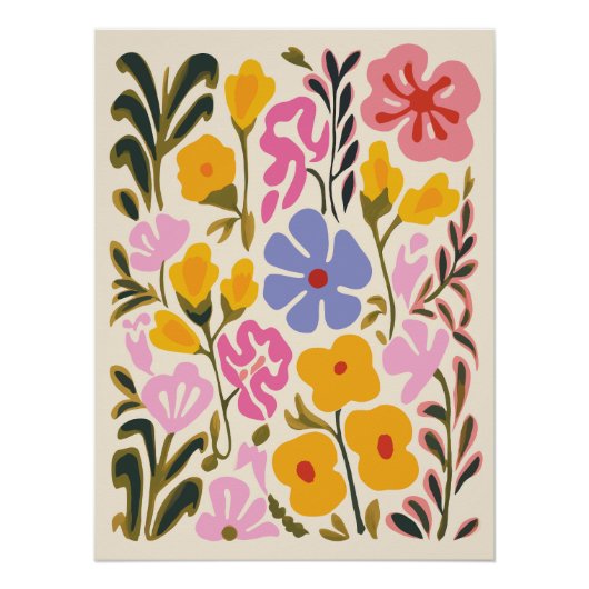 抽象芸術フローラ芸術 ポスター (正面)