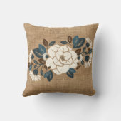 抽象芸術フローラ装飾用クッション16"x16" クッション (裏面)