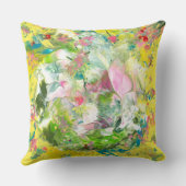 抽象芸術フローラ装飾用クッション クッション (裏面)