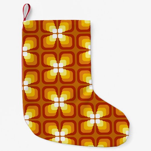 抽象芸術フローラ要素と スモールクリスマスストッキング (正面)
