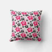 抽象芸術フローラ赤白黒 クッション (裏面)