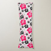 抽象芸術フローラ赤白黒 ボディピロー (正面縦)